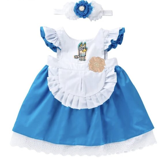 boutique Other - Bluey Dress First Birthday Dress Outfit Blue Dog Clothes Costume